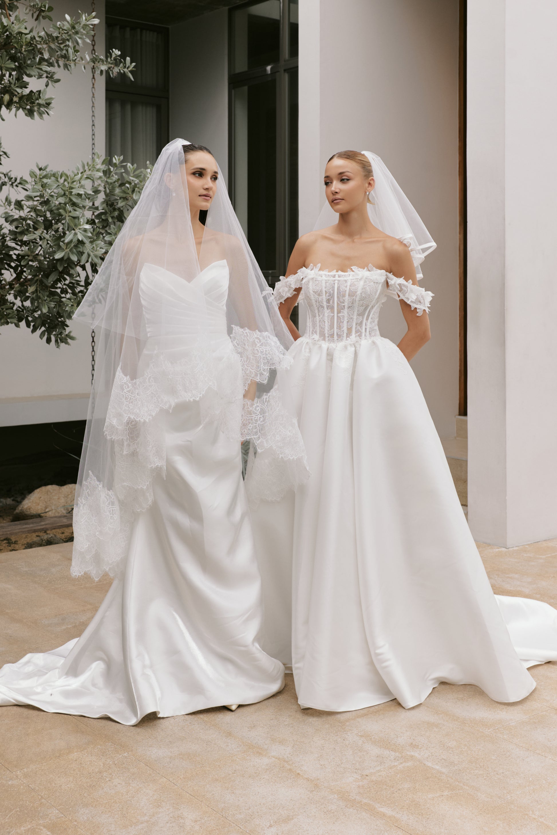 3D Floral Appliqué Strapless A-Line Wedding Gown | Briderful - close up